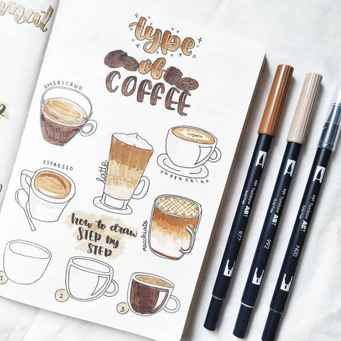 Ideas para Bullet Journal con café elige tu bolígrafo perfecto – Zebra  México