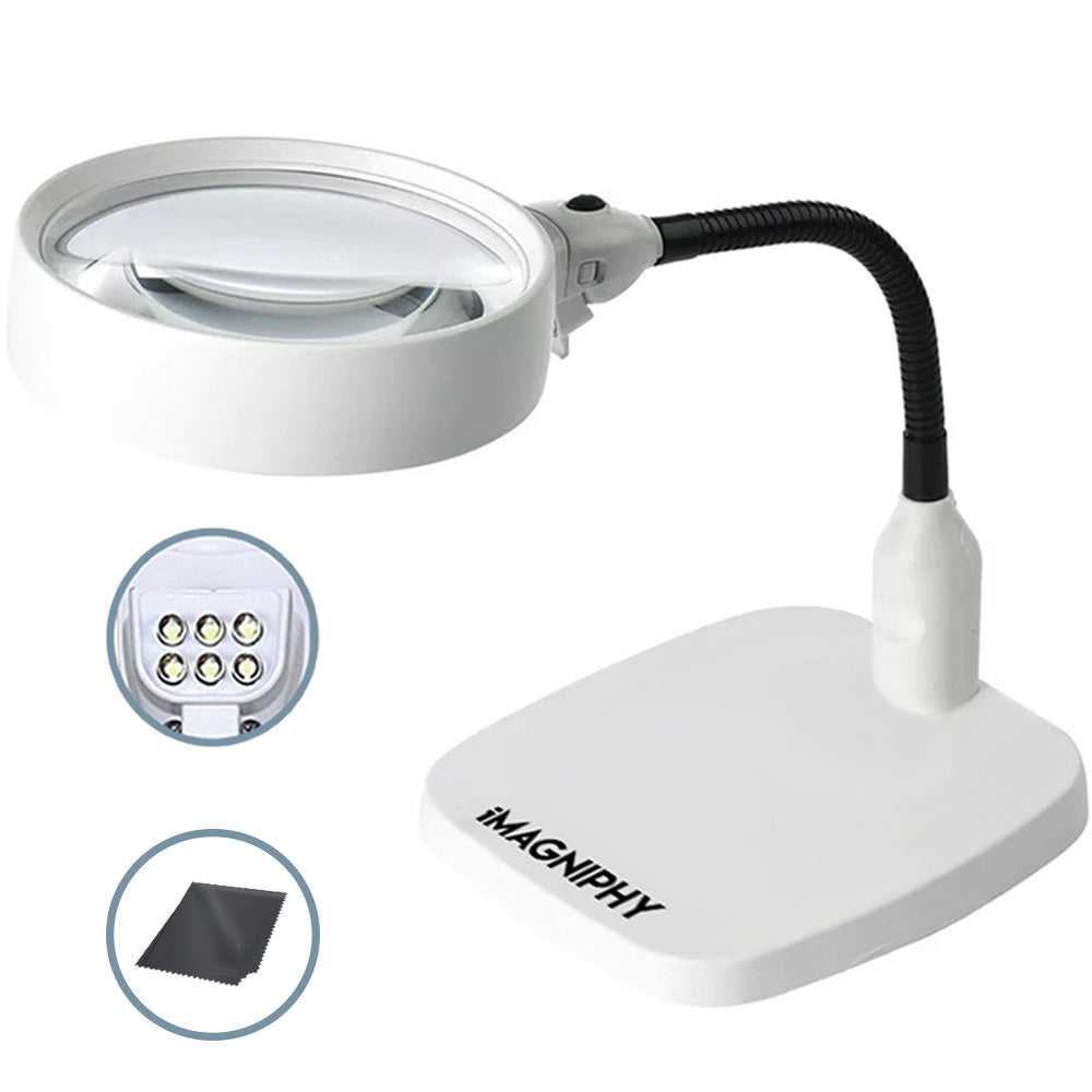 desk magnifier with led lighting