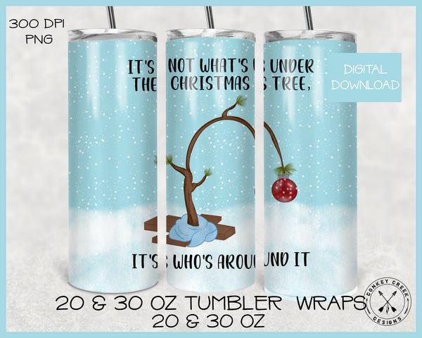 Christmas Tree Quote Tumbler Wraps