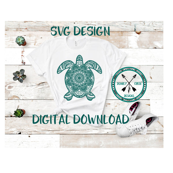 Mandala Turtle Svg Donkey Creek Designs