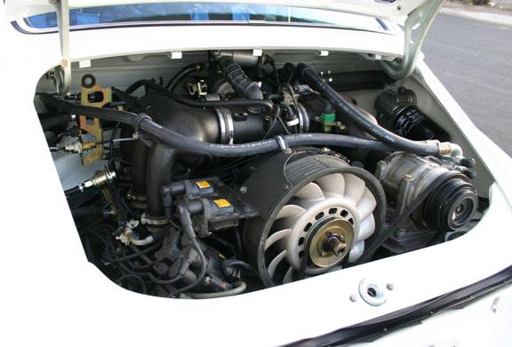 1972 911 RS 993 3.6L DME G50 SBH Transmission Conversion Restoration Rear View Engine Installed