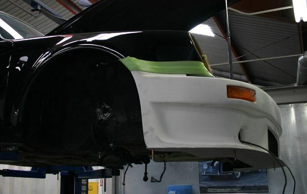 1976 911 Turbo Carrera to 993 3.6L DME Conversion Restoration Upgrade front bumper lip spoiler test fitment