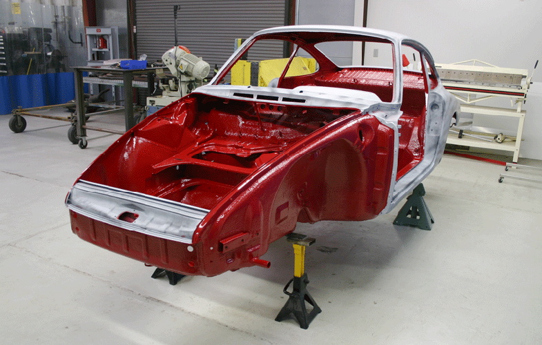 Polo Red 1966 912 3 Gauge Restoration 2016 PCA Werks Reunion Winner body nose painted