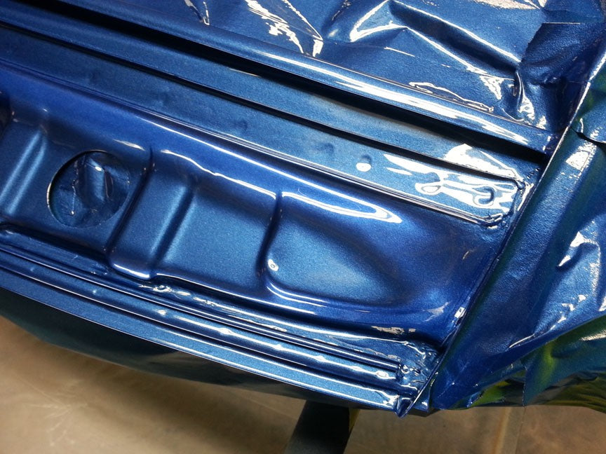 1972 911E Targa 2.4L MFI 915 Restoration front closing panel painted