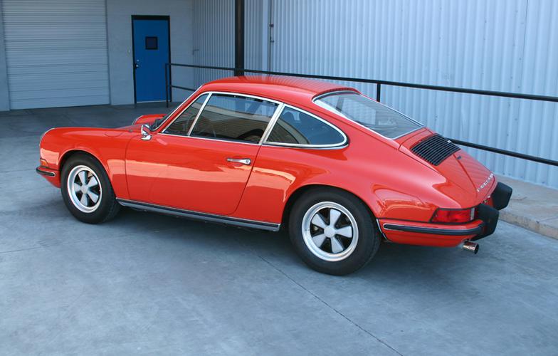 1973 911T Super Touring Restoration In Tangerine Driver's Side rear quarter panel view 