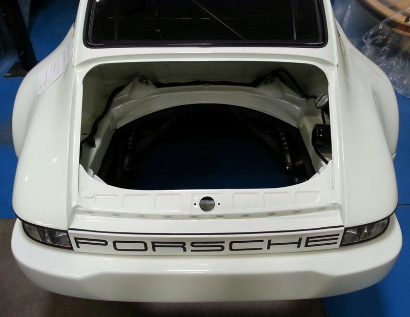 1974 911 IROC 3.8L Slide Valve MOTEC RUF R50-50 6-Speed Upgrade Conversions engine bay engine compartment