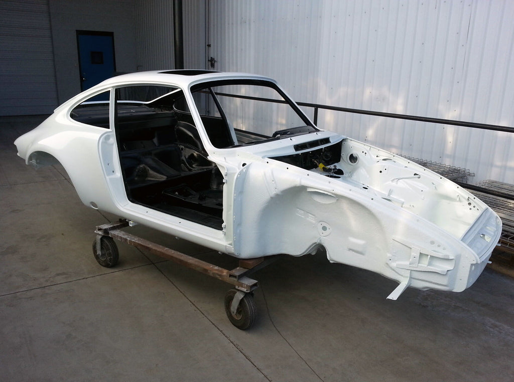 Grand Prix White 1978 911 SC 3.0L To 911 ST Backdate Restoration Conversion Chassis Sealed Primered and Painted