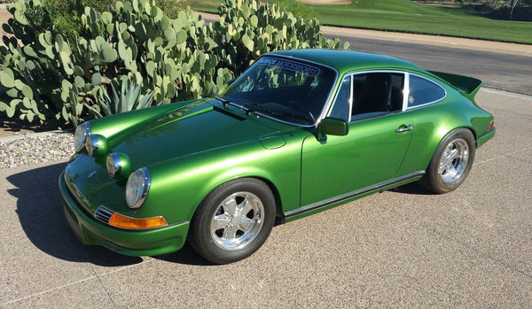 1973 911 RS Restoration In Metallic Green Profile View