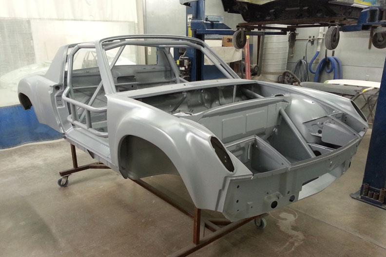 914/4 To 914/6 GT Chassis Conversion & Restoration chassis front in DTM