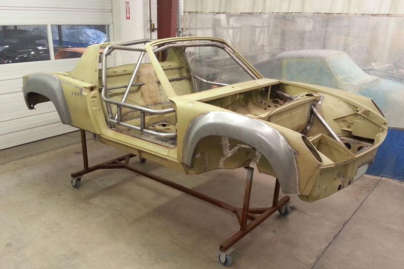 914/4 To 914/6 GT Chassis Conversion & Restoration chassis front ready for sealer