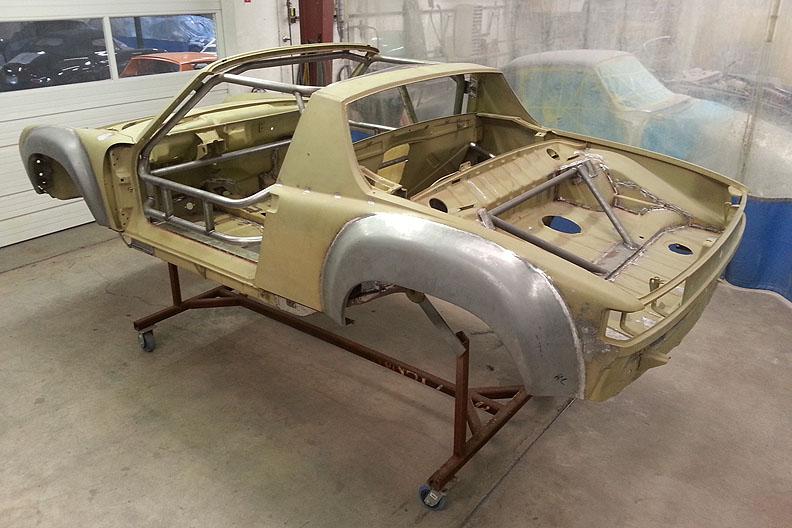 914/4 To 914/6 GT Chassis Conversion & Restoration chassis rear ready for sealer