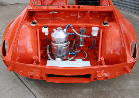 Jagermeister Tribute #707 914/6 GT 2.5L Vintage Race Car Build front oil system complete