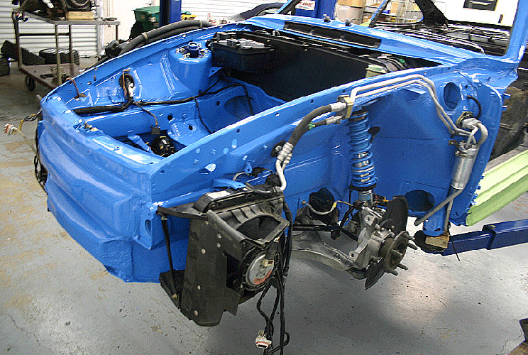 Mexico Blue 1996 993 Turbo G64 4WD To 2WD GT2 Upgrade Conversion Restoration front AC assembly