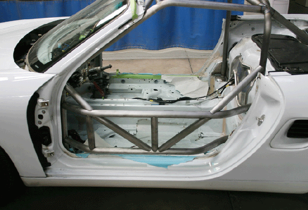#63 "Brumos Cup Car" 986 BSR Race Car Conversion door bar layout prep