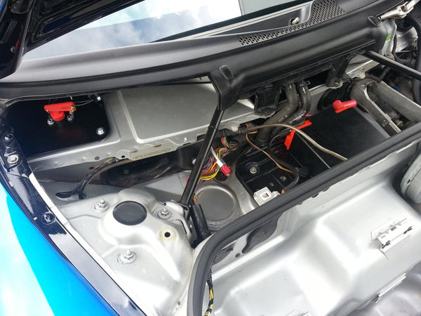 #777 Blue 986 BSR Race Car Conversion battery disconnect & battery