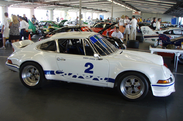 1973 911 RSR Racer With 3.8L DME G50 6 Speed Conversions In Martini Livery at Porsche Club Of America Rennsport Reunion