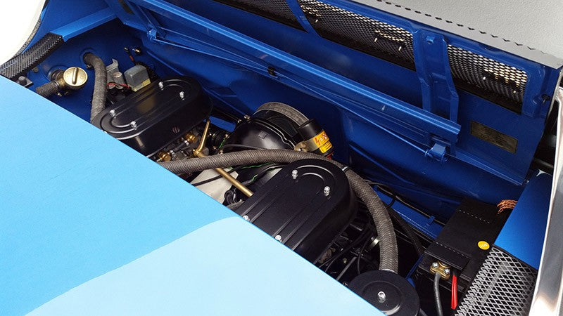 1970 9146 To 2.2L 911S Adriatic Blue Restoration engine installed