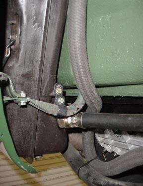 912 Targa Soft Window to 911 SC 3.0L 915 Upgrade Conversion Restoration oil line detail from motor