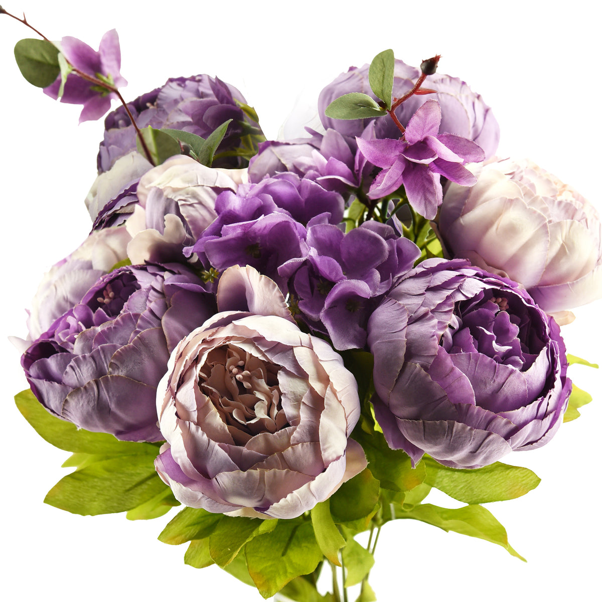 Light Purple Silk Peonies Artificial Flower Bouquet Fiveseasonstuff