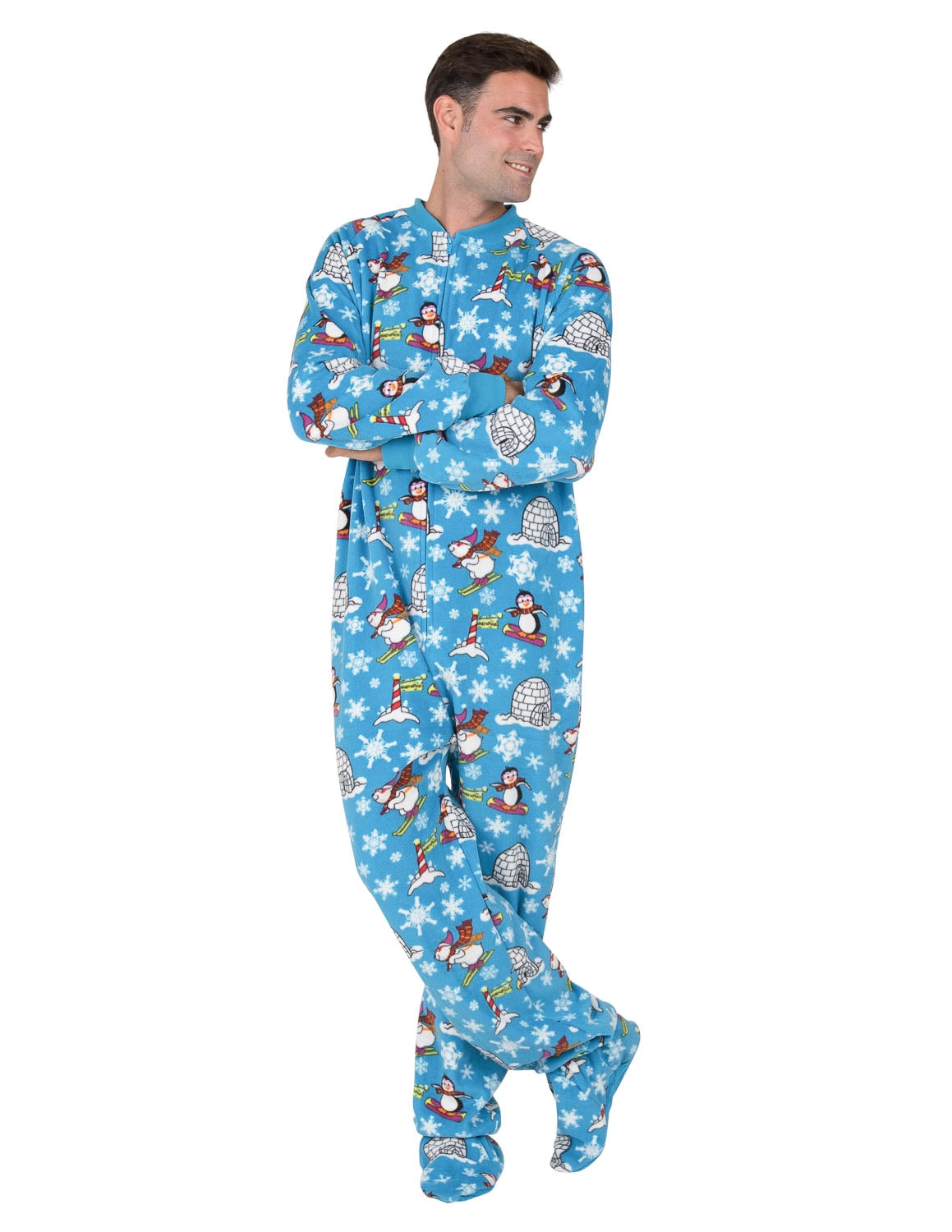 Adult Footed Drop Seat Pajamas 