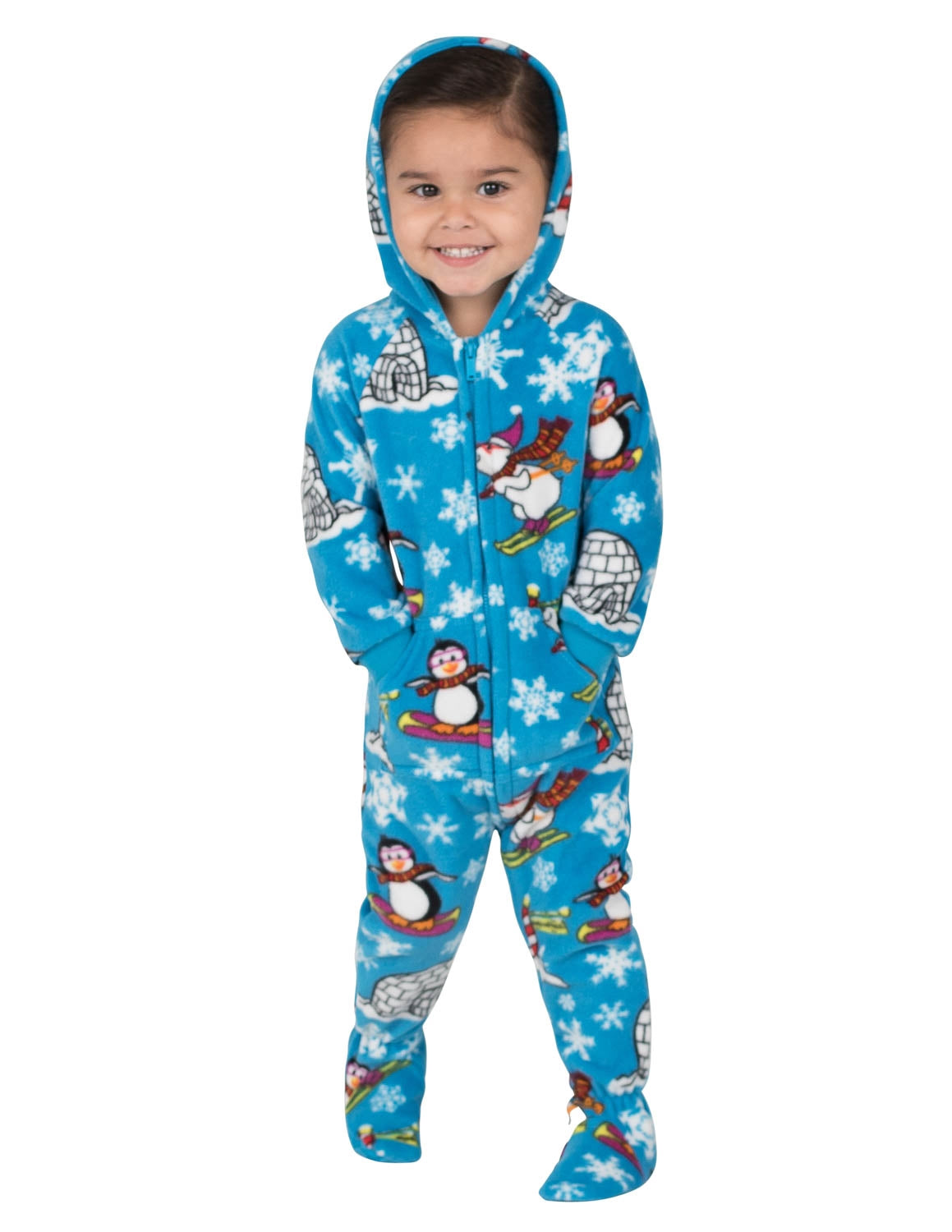 Winter Wonderland Hoodie Drop Seat Adult Hooded Drop Seat Pajamas One Piece Hooded Pjs 9233