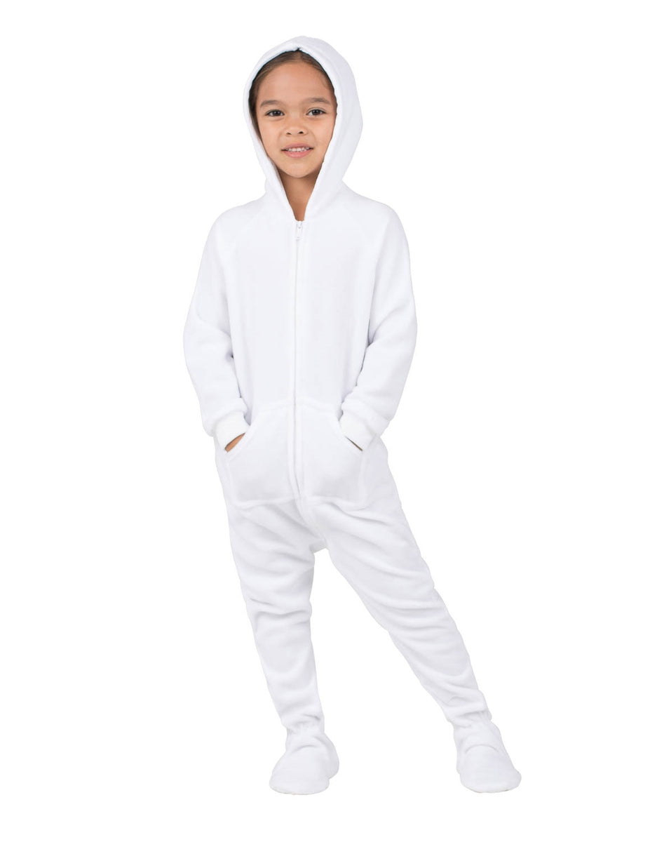 Arctic White Hoodie One Piece - Infant Hooded Footed Pajamas | Hooded ...