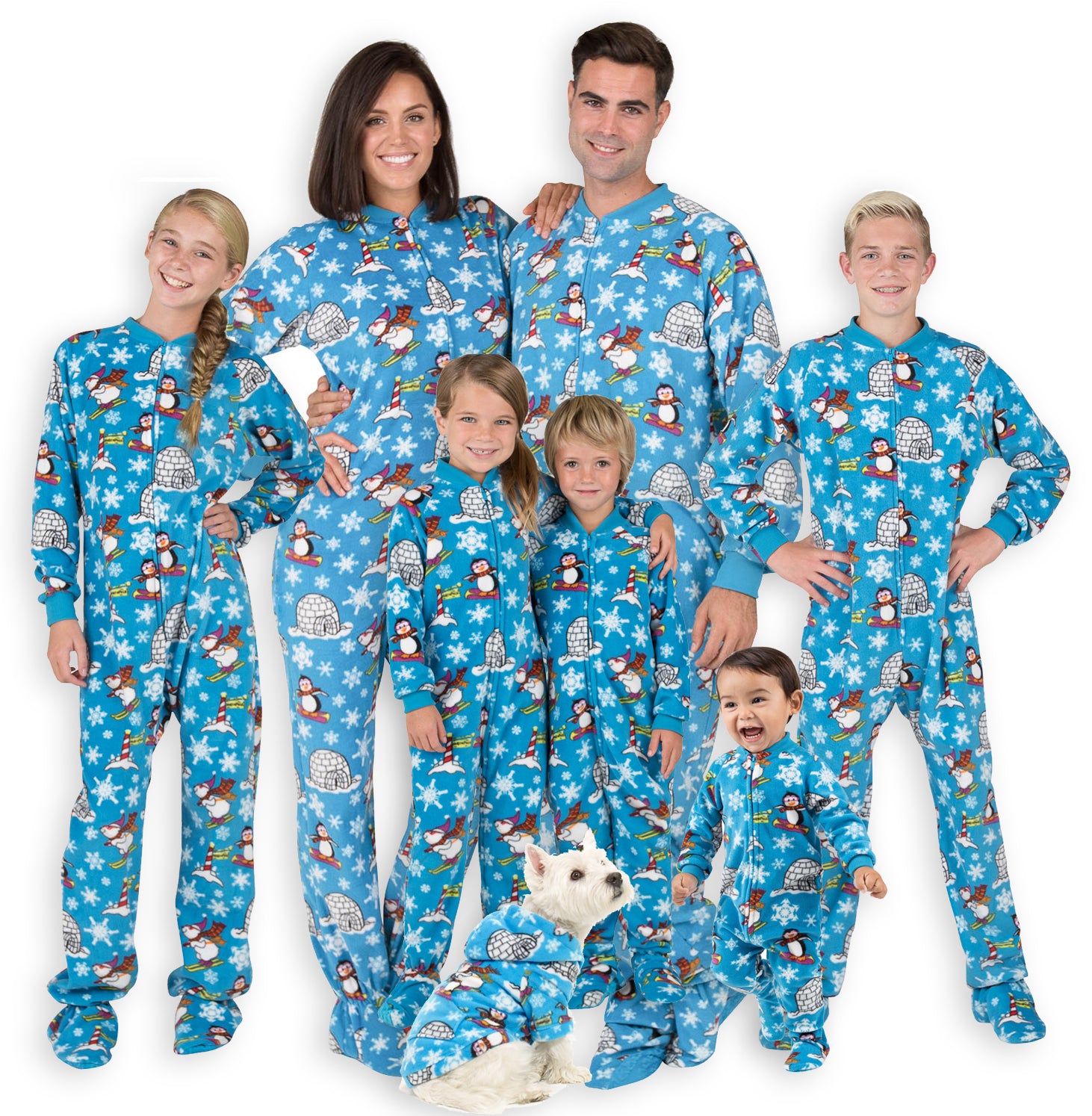 Winter Wonderland - Family Matching Footed Pajamas | Onesies for Boys ...
