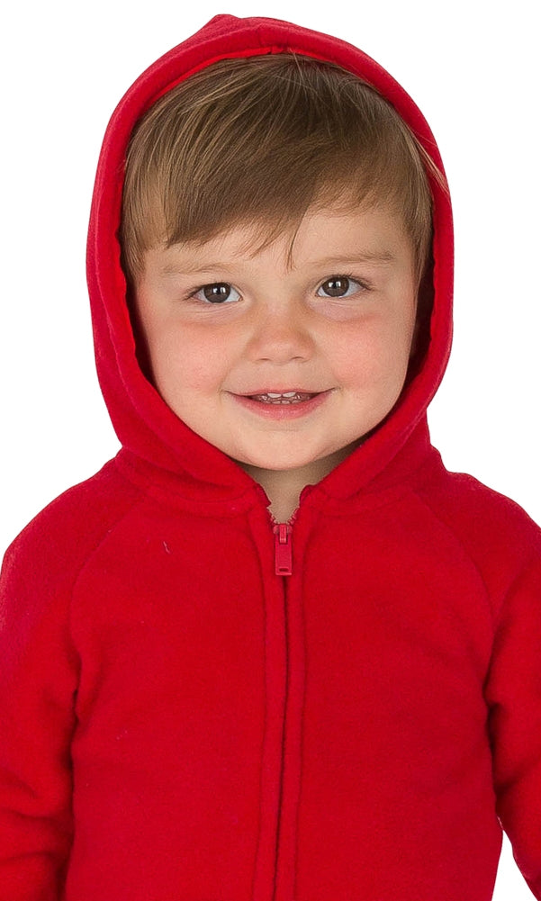 infant red zip up hoodie