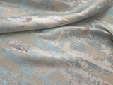 Silver and blue brocade