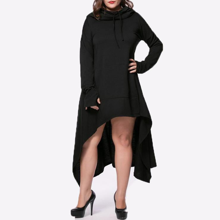 plus size hooded maxi dress