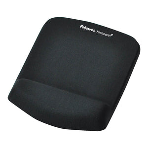 Fellowes Mouse Pad Wrist Rest Plush Touch Lycra Black