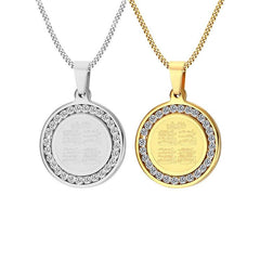 4 Qul Pendant Necklace Gift Hajj Umrah in Gold and Silver Color from Almas Collections