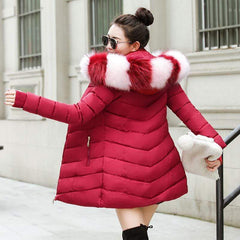 Almas Long Slim Hooded Faux fur Parka Women Winter Jacket from Almas Collections
