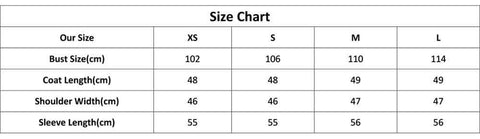 New Genuine Women Leather Jacket size chart from Almas Collections