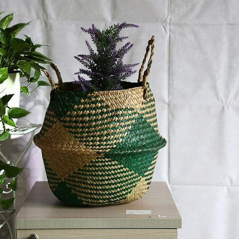 New Rattan Seagrass Wicker Basket Pot | Almas Collections