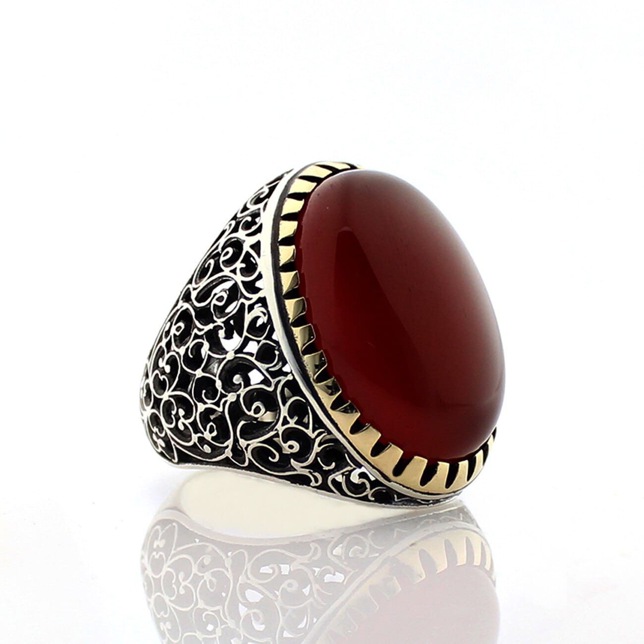 Red on sale aqeeq ring