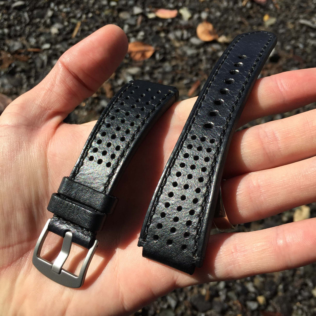 Black Leather Watch Strap