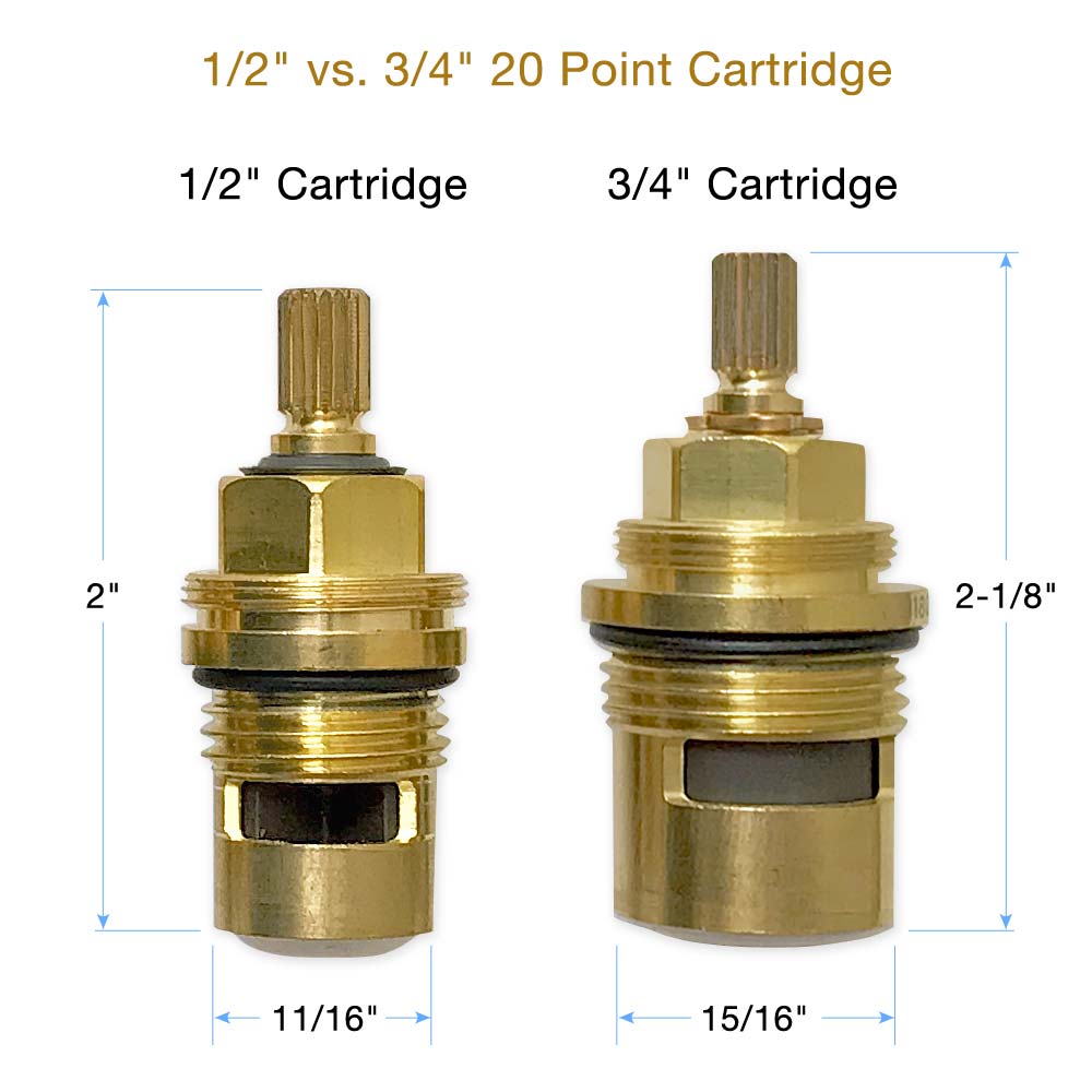 Brass Ceramic Stem Disc Cartridges Faucet Valves Replacement, Wear
