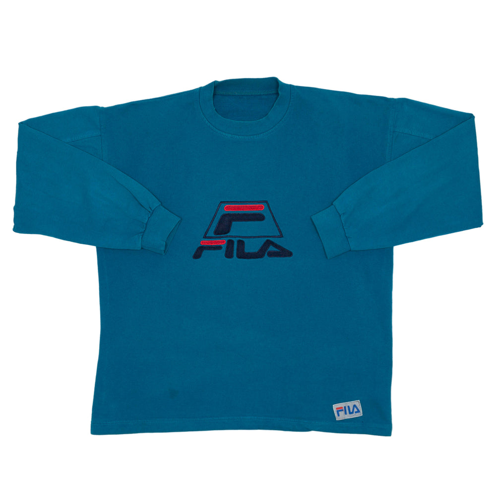blue fila sweatshirt