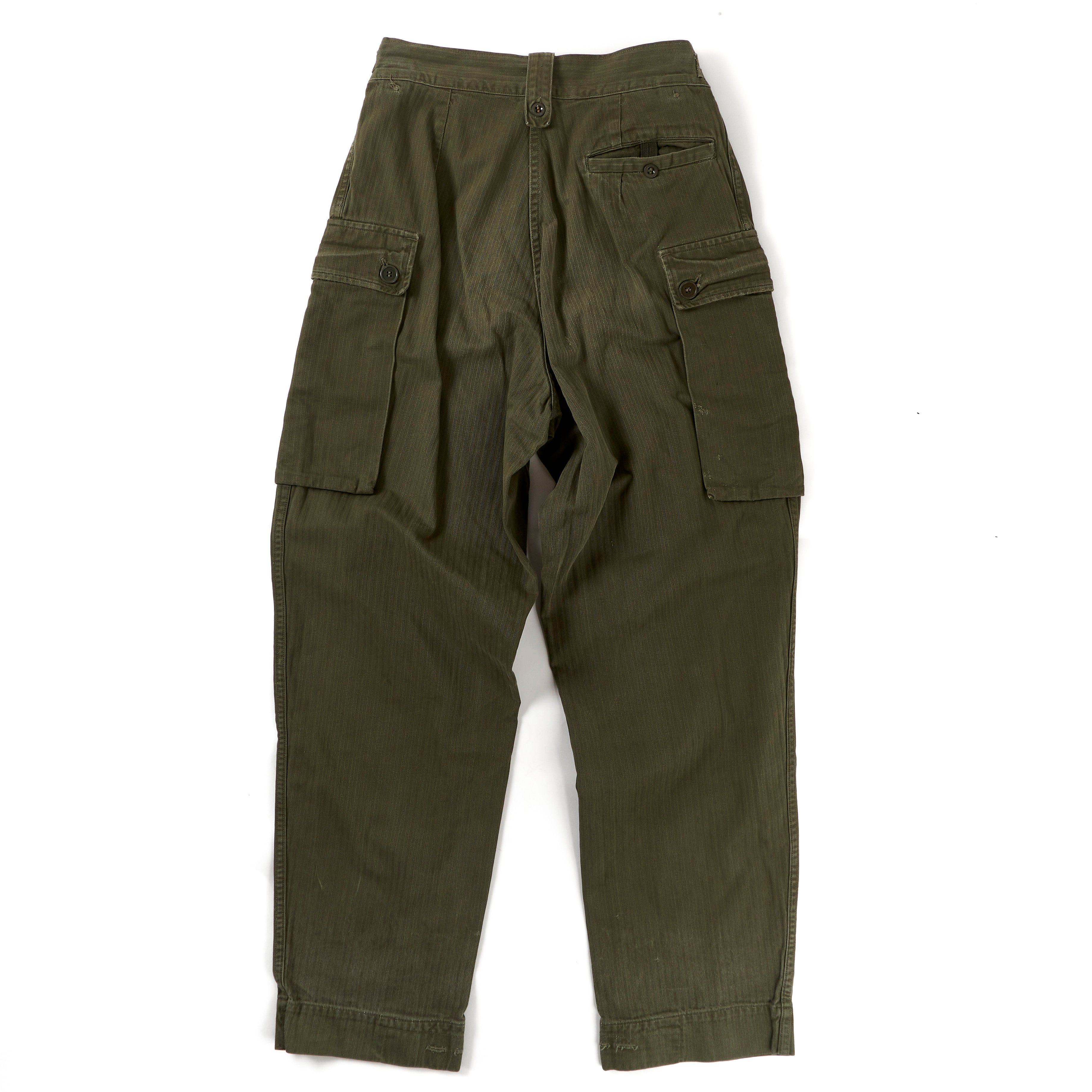 Vintage 80s Dutch Army Khaki Cargo Pants