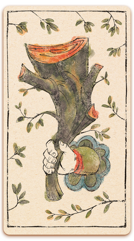 Ace of Wands card - Tarot of Musterberg