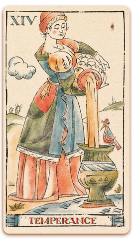 The Temperance card - Tarot of Musterberg