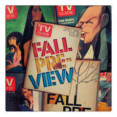 Curio & Co. reads through the TV Guide Fall Preview Issue. Collection of TV guides from the past with retro covers. Curio and Co. www.curioandco.com