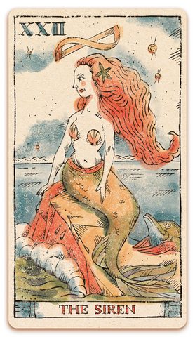 Tarot of Musterberg Major Arcana Siren Card Number 22 the Mermaid