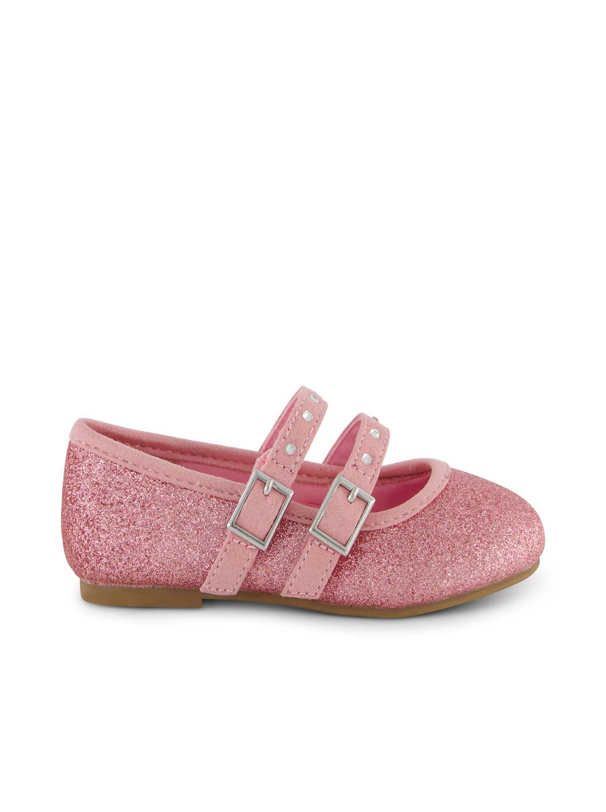 Image of Toddler Amy Double Strap Ballet Flat in Pink