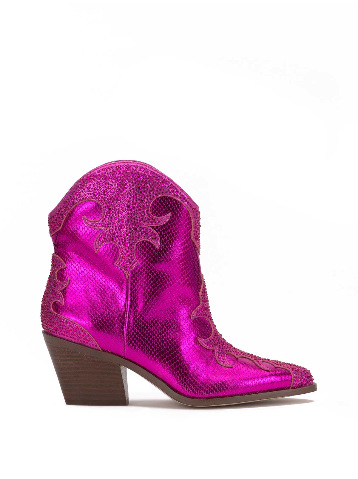 Image of Zolly Embellished Western Bootie in Pink
