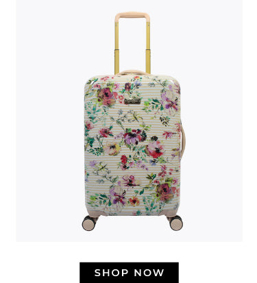 French Floral Stripe 20 Spinner Carry On