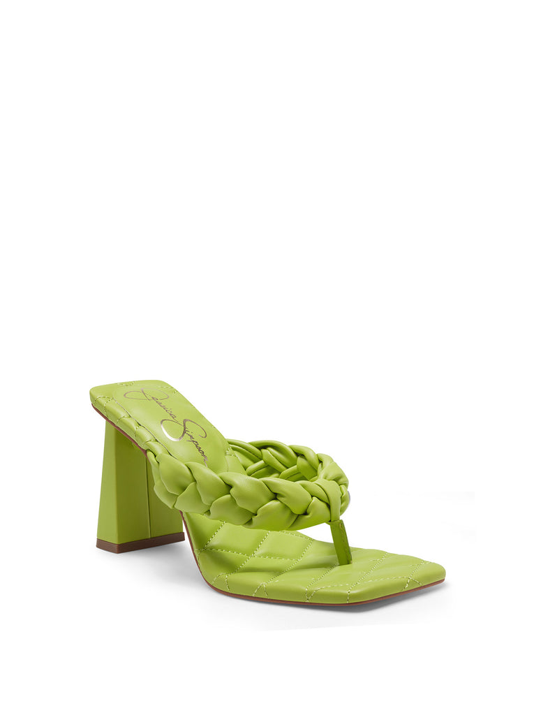 Zaliye High Heel Thong Sandal in Green