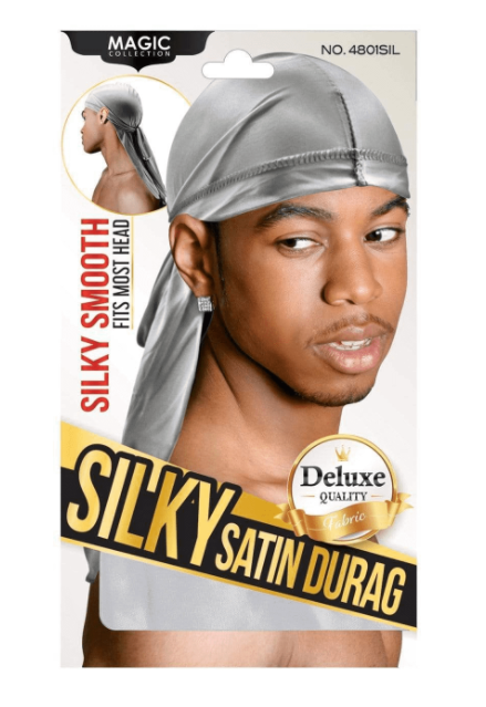 Deluxe Luxury Silky Shiny Durag 360 Wave Builder Smooth Thick Du Rag Black  