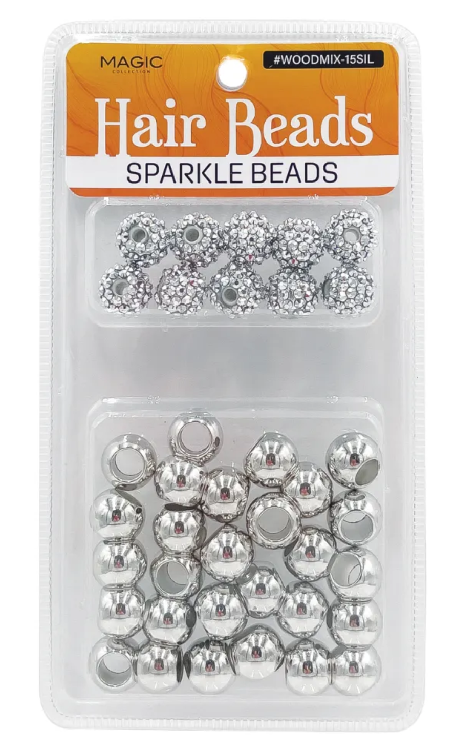 MAGIC COLLECTION - LARGE ROUND GLITTER BEADS 70 PIECES